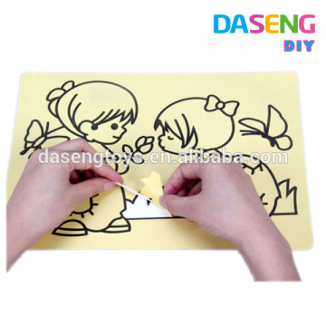 DIY sand art painting cards children handcraft toy